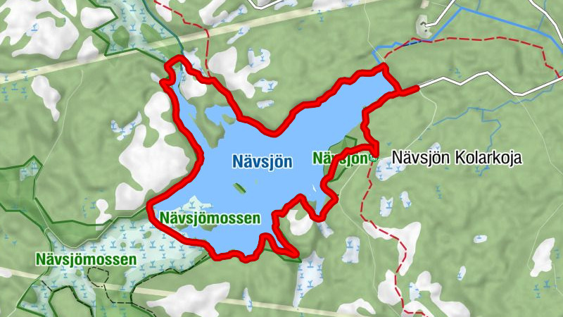 Norrköpings kommun - Stora Svartbacken - Nävsjön Kolarkoja - Nyköpings kommun