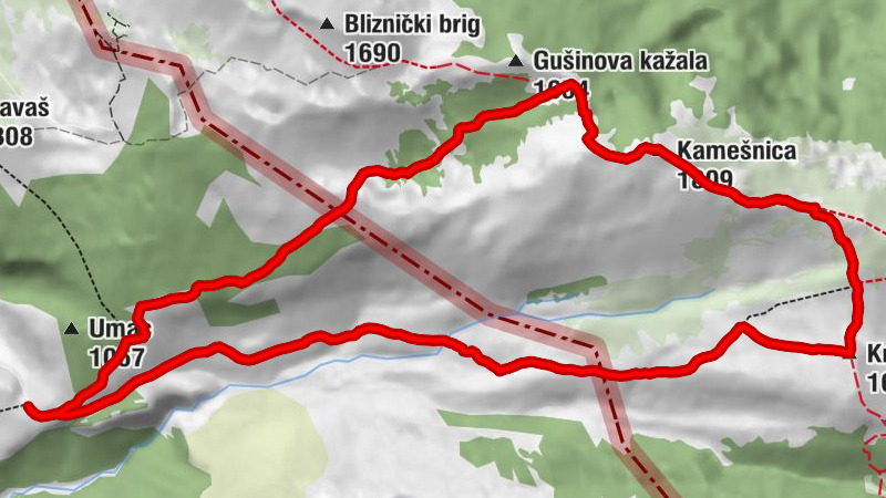 Naselje Lipa - Kamešnica - Kruge - Korita