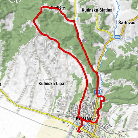 Kutina - Sokolovac - Kletište