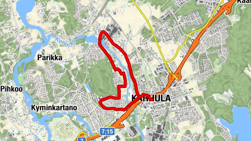 Karhula - Helilä - Alahovi - Hortola