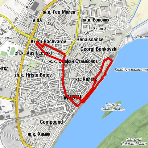 ж.к. Александър Стамболийски - ж.к. Васил Левски - ж.к. Стефан Стамболов - Видин