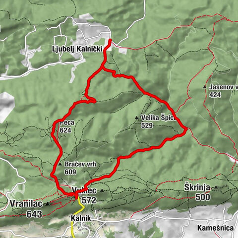Kapela svete Barbare - 1. zub - Bračev vrh - Peca