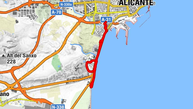 Alacant / Alicante - cascada artificial - mirador del puerto