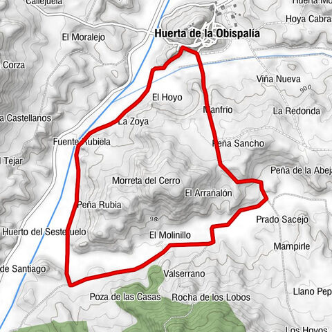 Huerta de la Obispalía - El Molinillo - Fuente Rubiela
