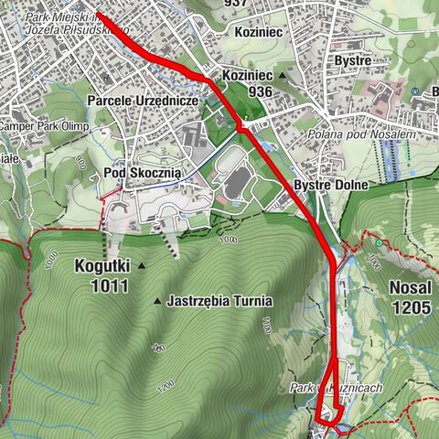 Zakopane - Bystre Dolne - Zajazd Górski Kuźnice - Yurtabar