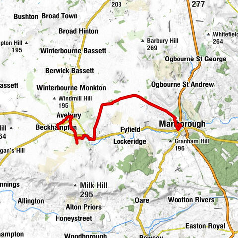 Marlborough - Overton Hill - Avebury St James - Beckhampton