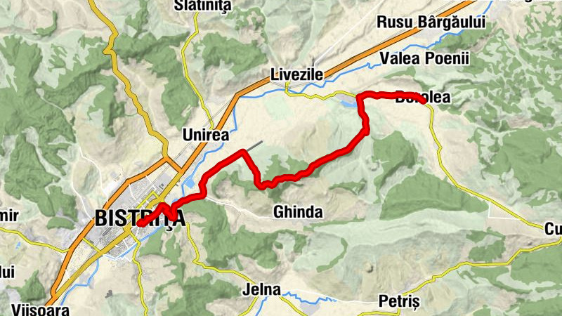 Dorolea - Dealul Cocoș - Ștefan cel Mare - Bistrița