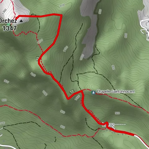 Walking itinerary: Pointe d'Orchez