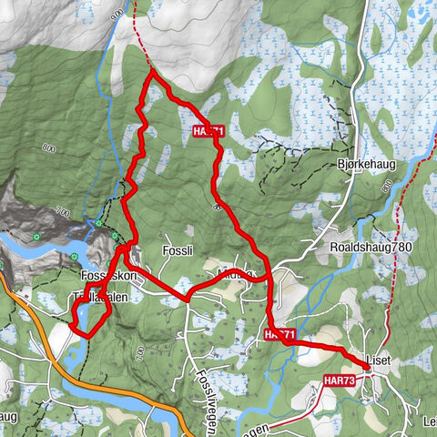 Liset - Tysvikjofossen - Vøringsfossen - Midtbø