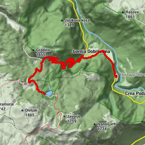 Opština Mojkovac - Gornja Dobrilovina - Provalija - Zaboj