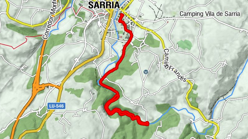 Sarria - A Ponte Ribeira - A Agra Grande - A Ribela