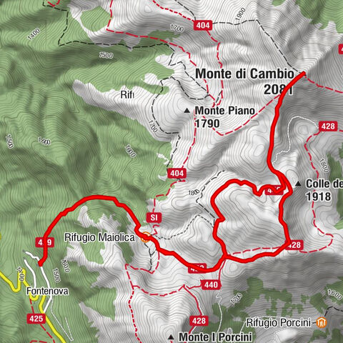 Leonessa - Rifugio Maiolica - Colle delle Pozze - Monte di Cambio