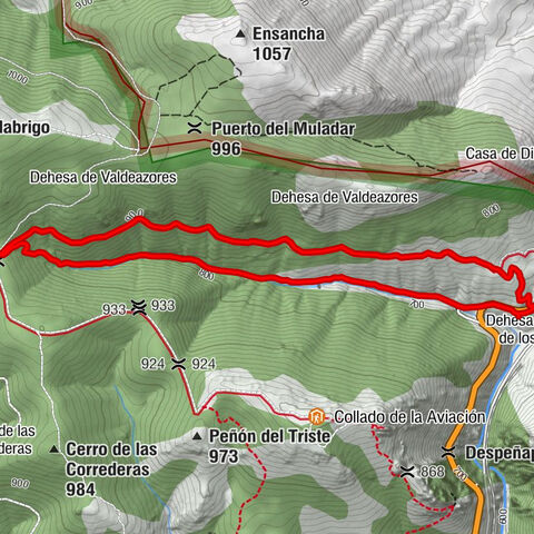 Cafeteria Despenaperros - Fuente Jardines de Despeñaperros - Fuente Castañar de Valdeazores - Collado de los Tubos