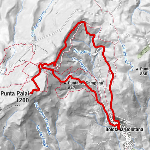 Bolòtana/Bolotana - Punta Sa Campana - Punta Palai - Chiesa San Francesco