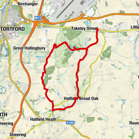Takeley - Bush End - Hatfield Broad Oak - Woodside Green