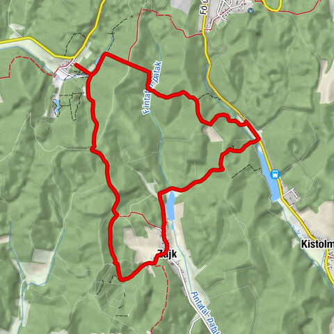 Kozár-forrás - Szentlélek-templom - Zajk
