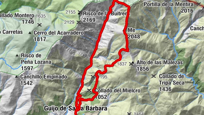 Guijo de Santa Bárbara - Cerro del Estecillo - Coroto Moreno - Me