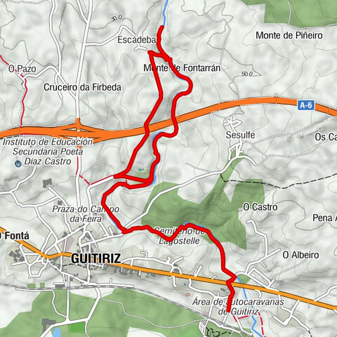 Lagostelle - Guitiriz - Monte de Fontarrán - Escádebas