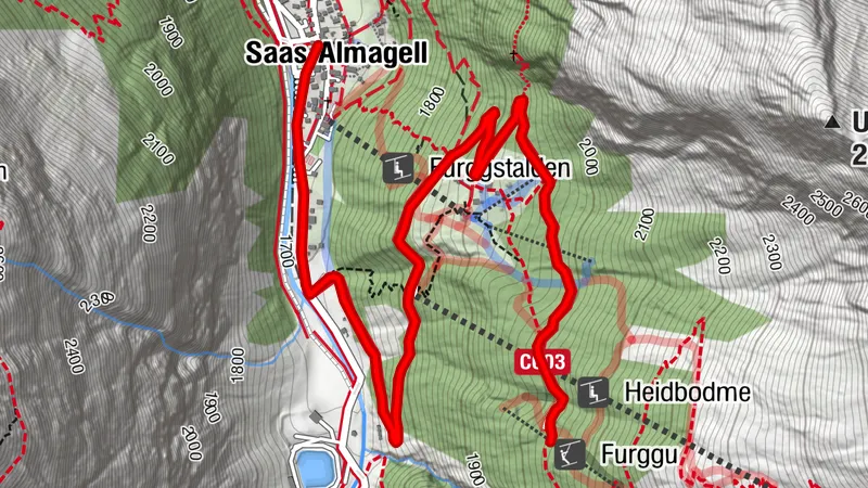 E-bike route Furggstalden