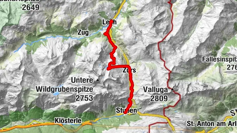 Arlberg Trail Stuben - Lech (Moderate Alternative)