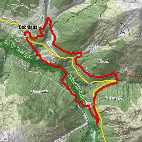 Bschlabs-Hölltal-Bschlaber Höhenweg zurück nach Bschlabs