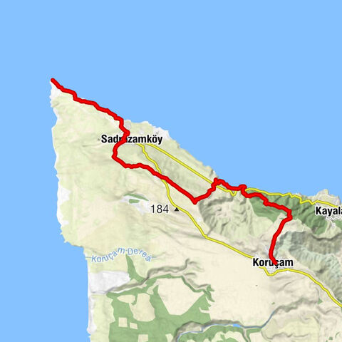 Sadrazamköy - Nirengi Tepesi - Süt Tepesi - Koruçam