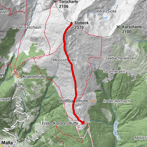 Hike Frido Kordon Hut - Stubeck summit (2,370 m)