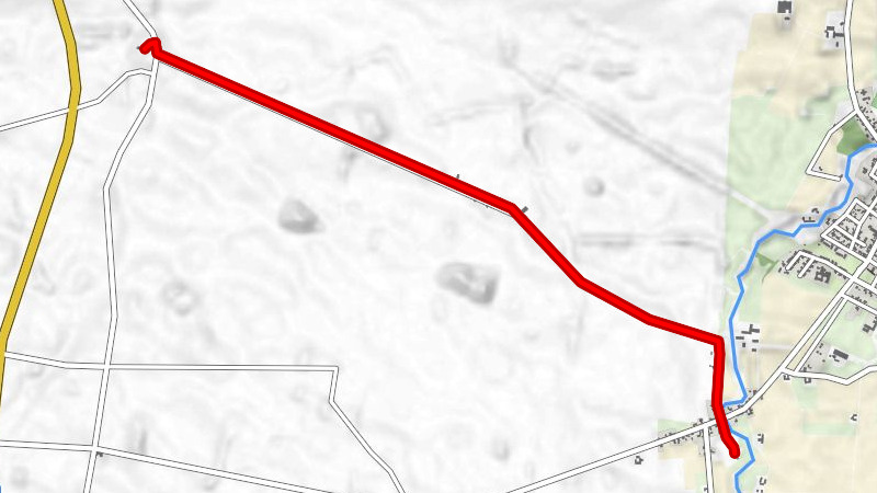 Östra Kärrstorp - Vollsjö kyrkby - Vollsjö kyrka