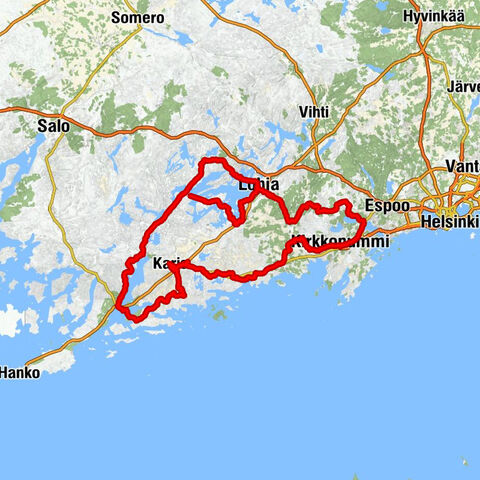 Björsby - Karjalohjan kirkko - Vesitorninmäki - Maila