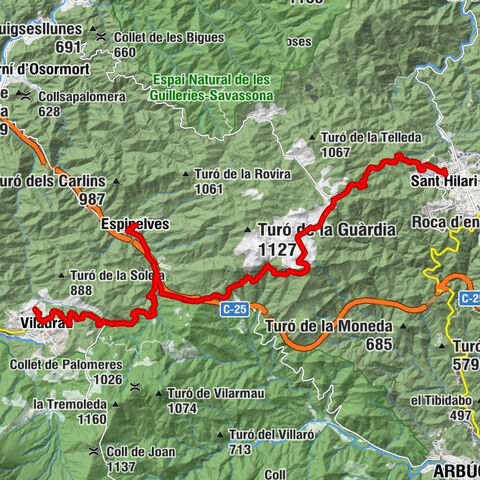 Espinelves - Can Bayes - Coll de Ravell - Sant Hilari Sacalm