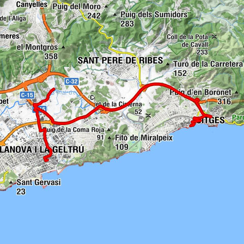 Sitges - Sant Pere de Ribes - Vilanova i la Geltrú