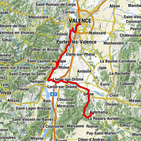 Valence - Les Freydières - Guérimbet - La Roche-sur-Grane