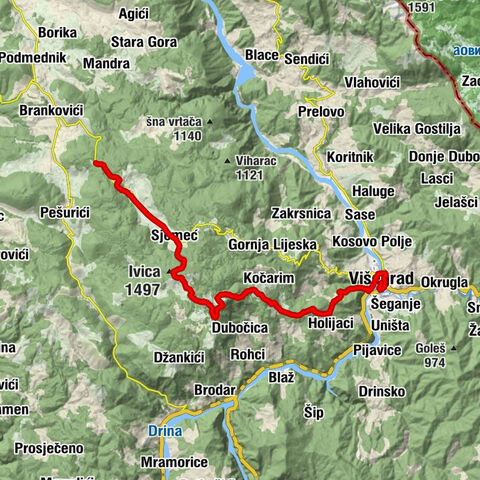 Višegrad - Povjestača - Okolišta - Сјемеч