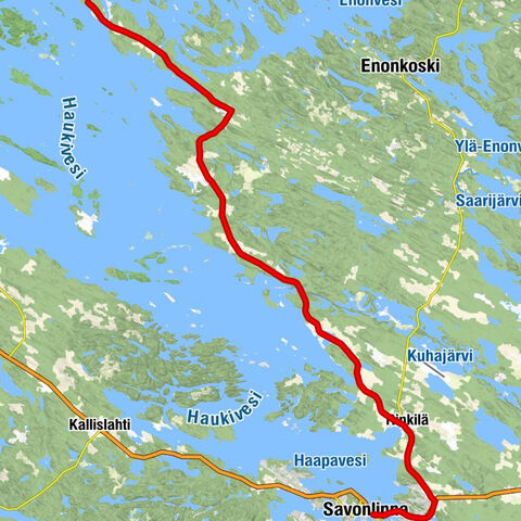 Oravi - Haponlahti - Haukiniemi - Savonlinna