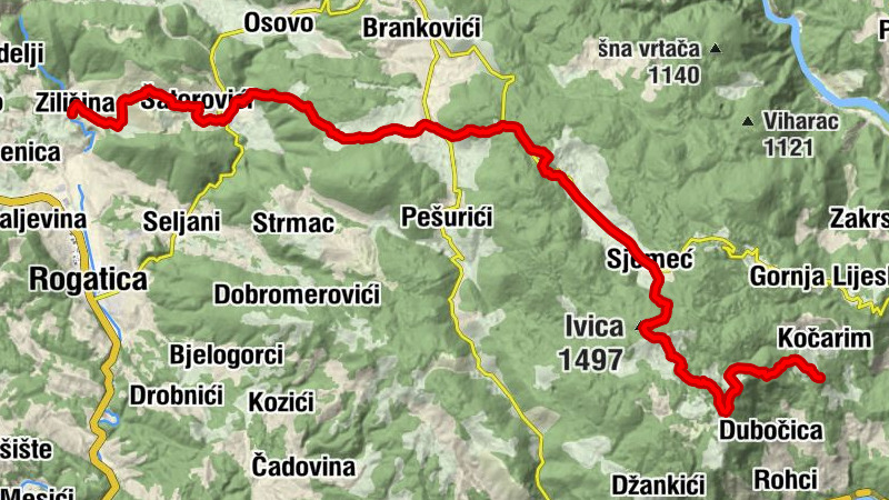 Ziličina - Zagorice - Ivica - Donji Kočarim