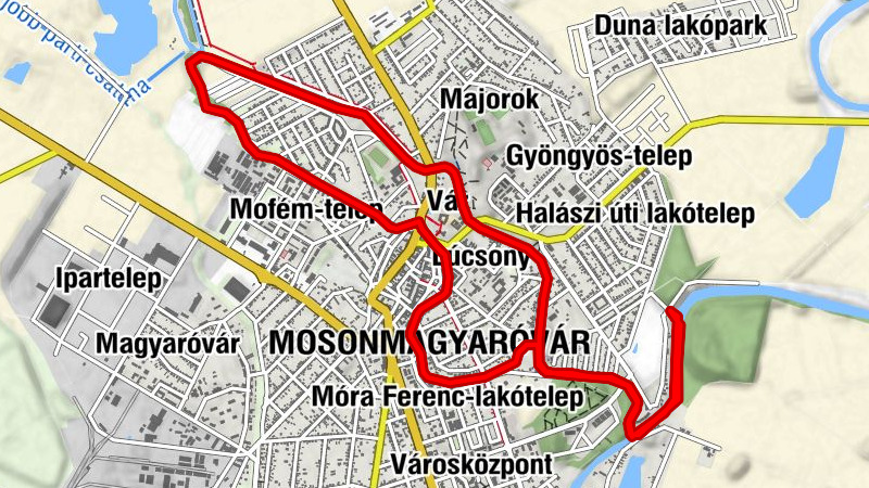 Mosonmagyaróvár - Károlyliget - Lajta lakókert