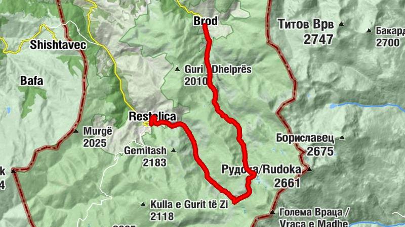 Brod - Vodenčki Rit - Xhamia e Ulët e Brodit;Barbershop - Restelica