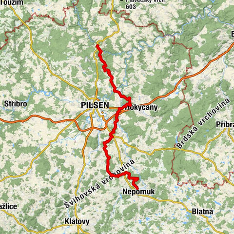 Klášter - Radyně - Červený vrch - Knížecí