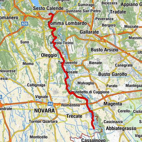 Castelletto Ticino - Sesto Calende - Castelletto sopra Ticino - Trecate