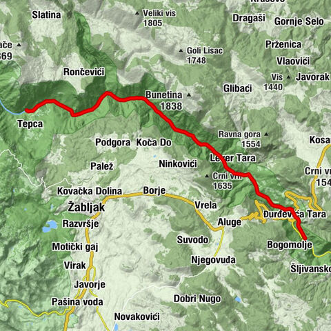Opština Pljevlja - Đurđevića Tara
