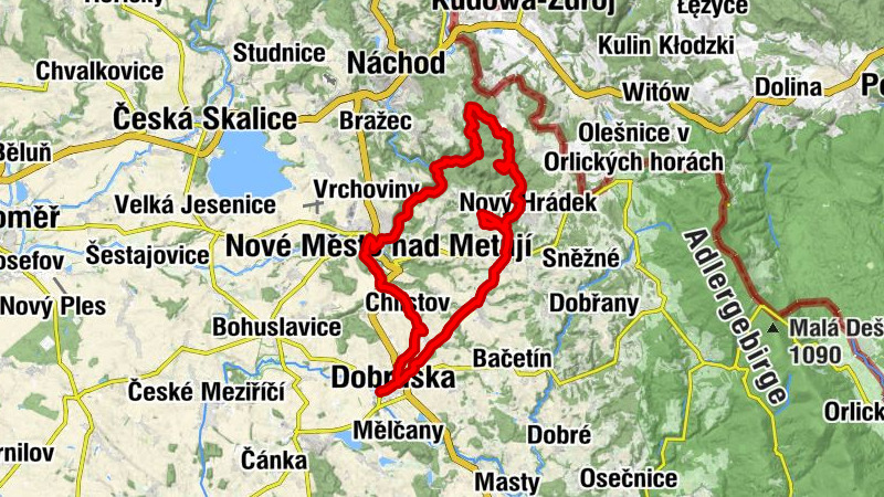 Dobruška - Malinová hora - Rosošky - svatý Duch