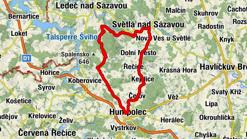 Rejčkov - Humpolec - Světlá nad Sázavou - Kaple Navštívení Panny Marie