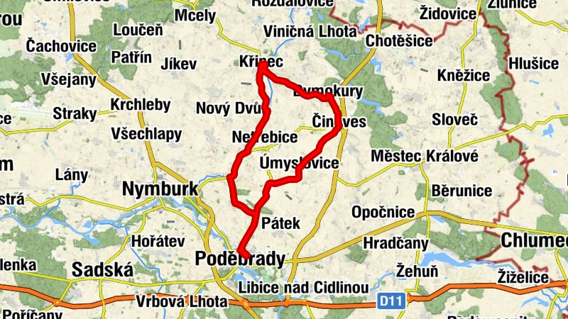 Poděbrady - Křečkov - Rašovice