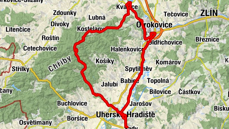 Kunovice - Lesní penzion Bunč - Hnidavec - Kula