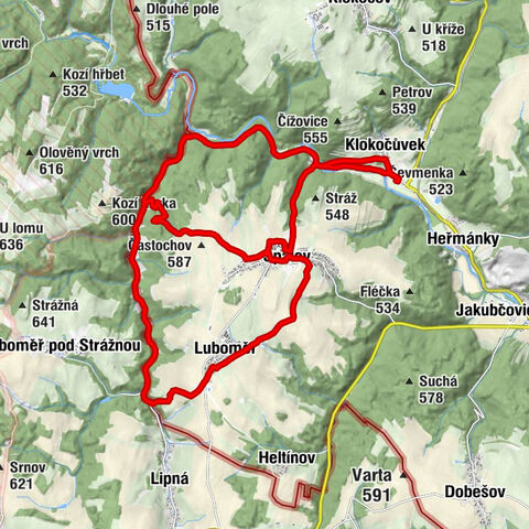penzion Švamlův mlýn - Restaurace na Hřišti - sv. Vavřince - Kostel sv. Jakuba