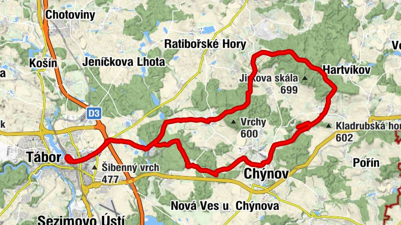 Tábor - Vranovsko - Chýnov