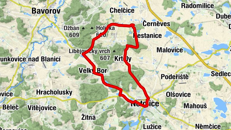 Velký Bor - Stříbrný - Restaurace U Kratochvíle - Nanebevzetí P. Marie