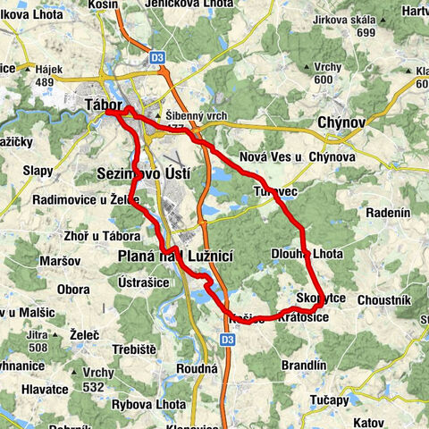Tábor - Sezimovo Ústí - Planá nad Lužnicí