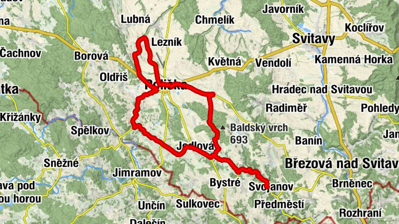 Svojanov - Motorest Zlatý potok - Navštívení Panny Marie - Kaple Panny Marie Sněžné