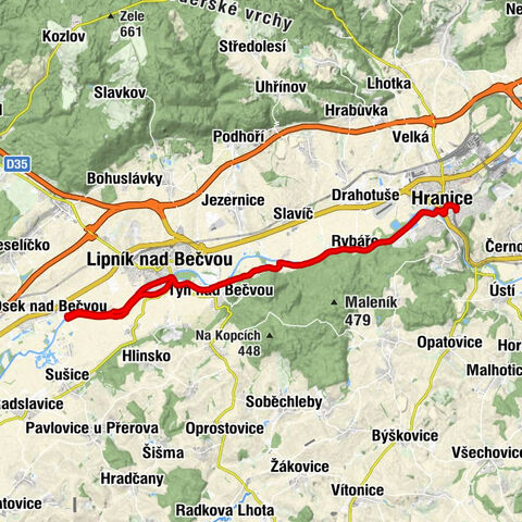 Hranice na Moravě město - Hranice-historické jádro - Hranice - Lipník nad Bečvou